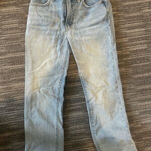 Lucky Brand Blue Straight Leg Jeans with Faded Details